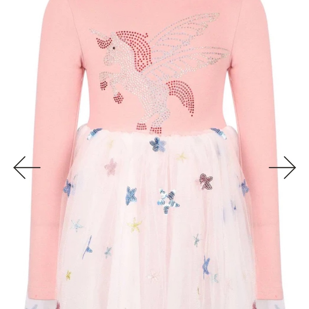 Lola and The Boys Unicorn Dress with Tulle Skirt